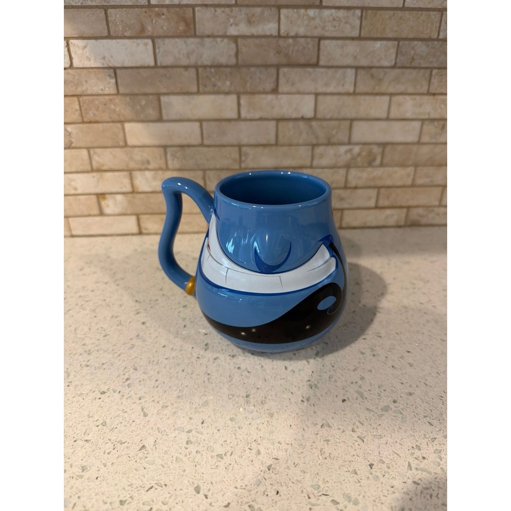 Disney Aladdin Genie Sculpted Ceramic Coffee Mug Blue Character Cup